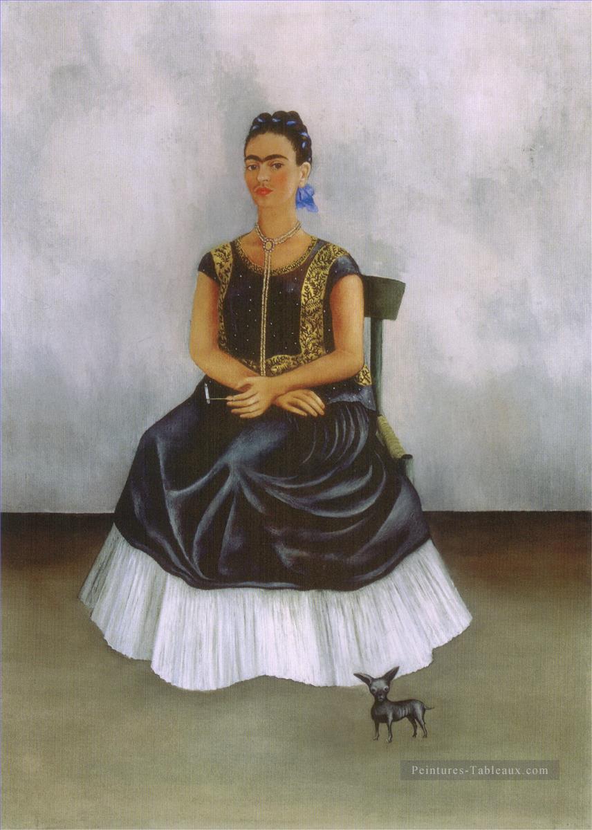 Itzcuintli Chien avec Moi féminisme Frida Kahlo Peintures à l'huile
